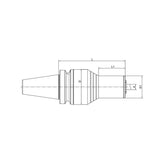 Precision Screw Collet Chuck NDC BT30/40/50-NDC20-75~167 - Makotools Industrial Supply Tools for Metal Cutting